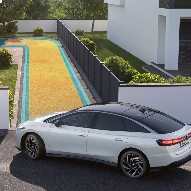 Grafische Darstellung von VW Park Assist im VW ID.7